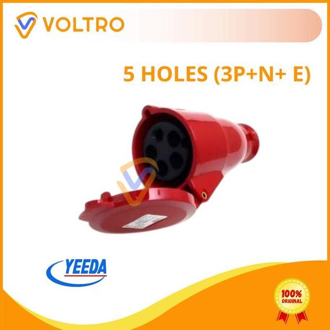 Promo Yeeda Mobile Socket 32A 3 Phase | Konektor Industrial Socket 5 Lobang | Colokan Stop Kontak Ip