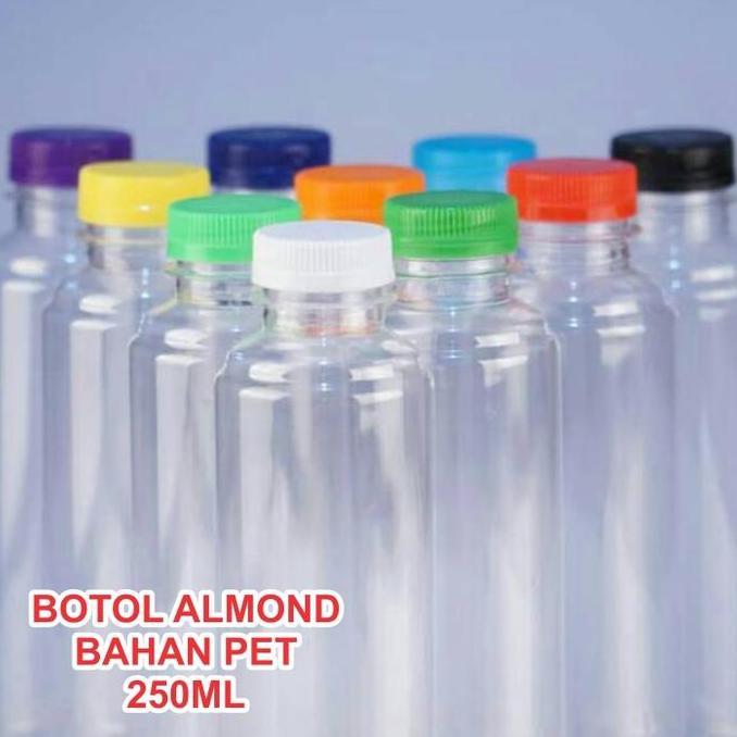 STIKER MINUMAN UNIVERSAL UNTUK BOTOL ALMOND 250ML
