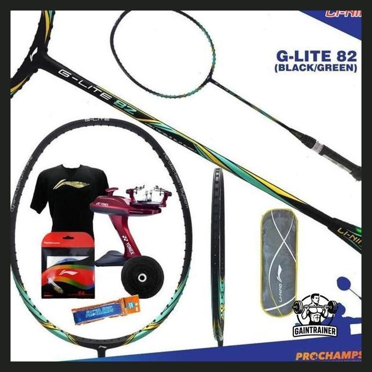 OLAHRAGA - PAKET LINING G LITE 82 RAKET BADMINTON ORIGINAL SIAP KIRIM