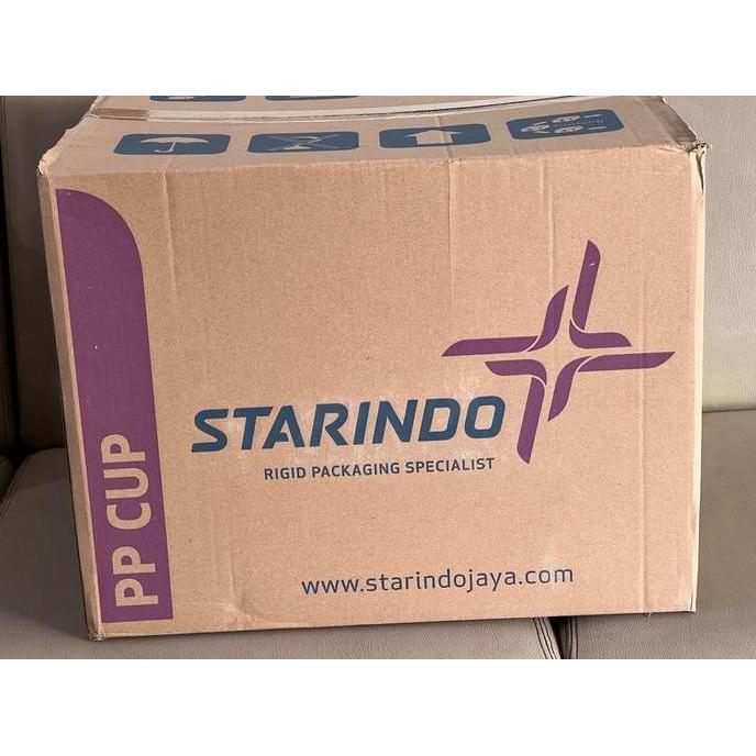 Cup gelas plastik Starindo 12/14/16/22 oz 1 dus 1000pcs TEBAL MURAH
