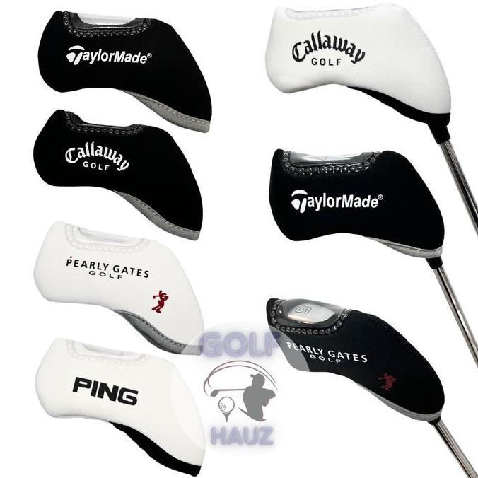 Sarung Head Cover Golf Clubs Iron Stick Stik Set 10 PCS TM PING Pearly Gates Logo XXIO Titleist Peli