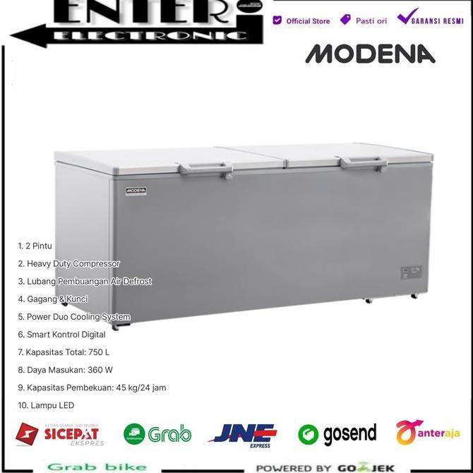 MODENA MD75 CHEST FREEZER BOX 2 PINTU FREESER BOKS 750 L MODENA MD-75