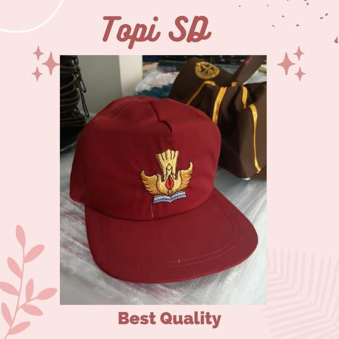Topi SD,SMP SMA bordir Custom Nama Sekolah