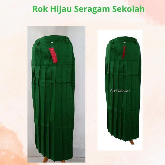 rok seragam hijau madrasah - rok hijau seragam sekolah madrasah - Rok Panjang hijau seragam sekolah 