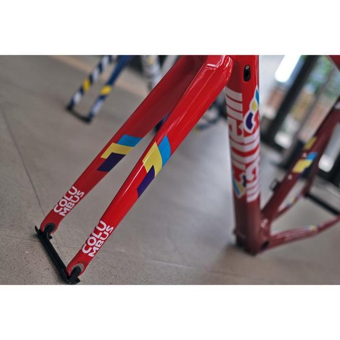 BEBAS ONGKIR - Cinelli Superstar Carbon Road Frameset - Red Hot