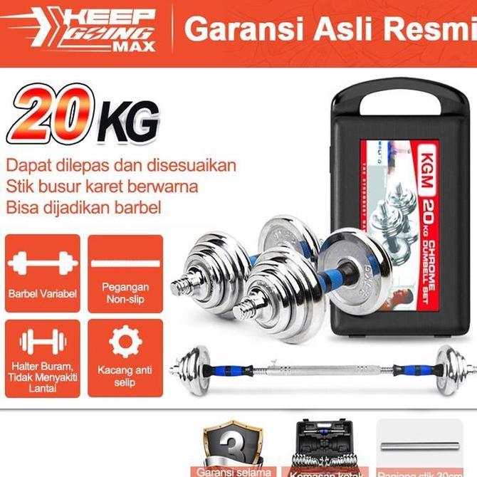 TERBARU - Dumbbell fitnes rumahan, dumbbell 20kg, dumbbell besi, khusus fitnes