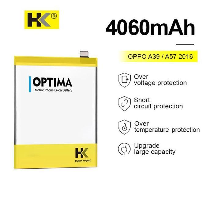 TERLARIS - HK Optima Baterai For Oppo A39 / A57 2016 BLP619 4060 mAh 3.8V Double IC