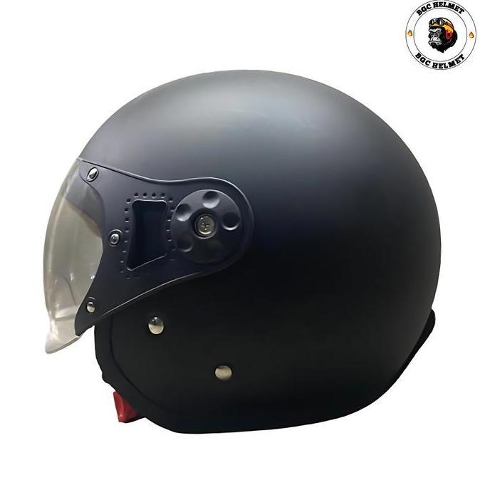 DA65 }} NIELS Bogo Hijab Cepol Retro Ori SNI Helm Half Face Untuk Wanita Remaja Dewasa Model YRH Mot