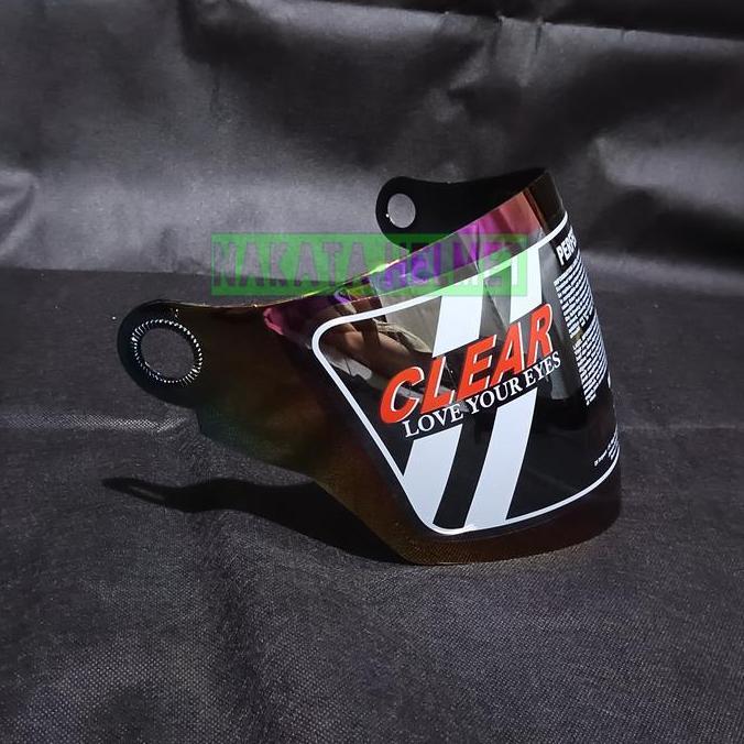 DF203>> Kaca helm TGP DOUBLE VISOR visor helmet tgp JP8 bening hitam pelangi