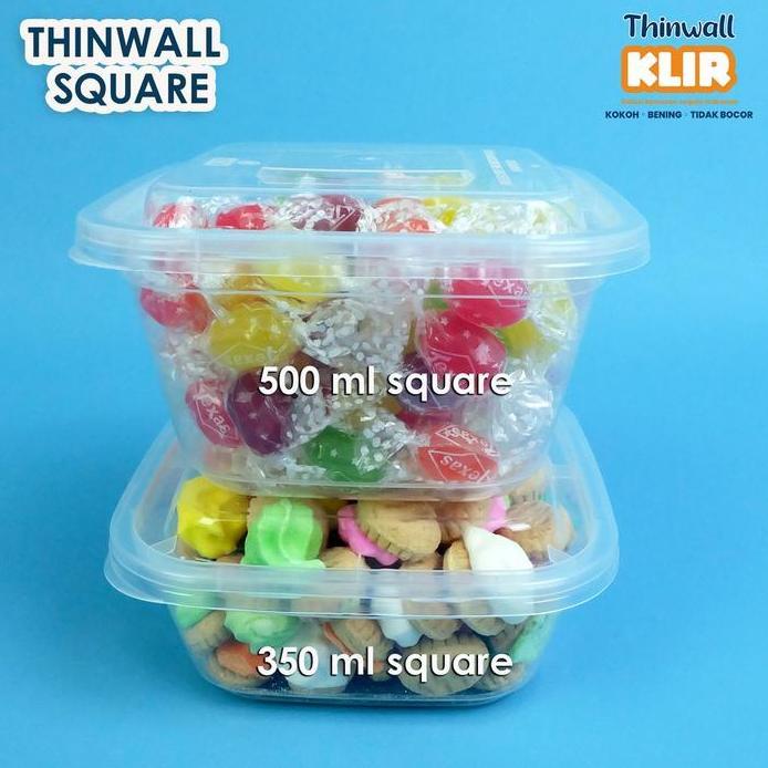 Thinwall Square Mini 350 ml / Cup Dessert /thinwall kotak 350 ml