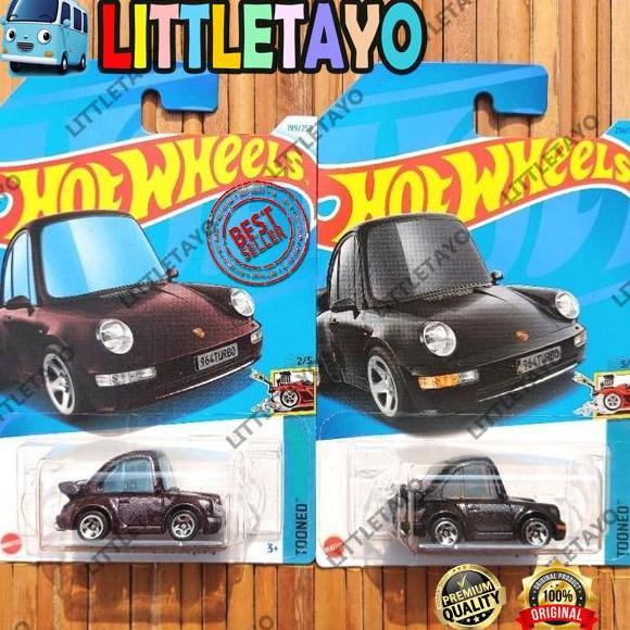 HOTWHEELS TOONED PORSCHE 911 TURBO 3.6 (964) 2023 HITAM - GT3 RWB