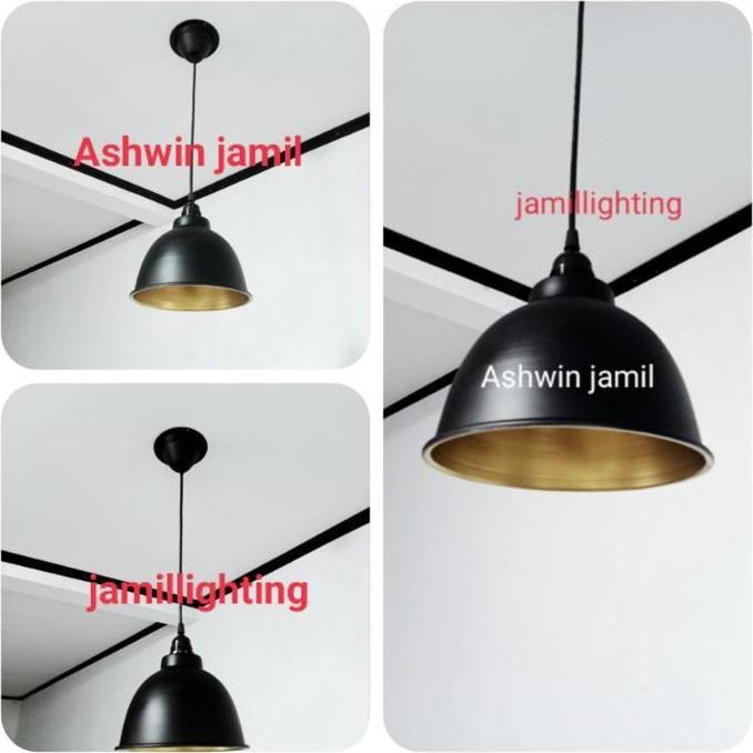 lampu gantung cafe kap industrial