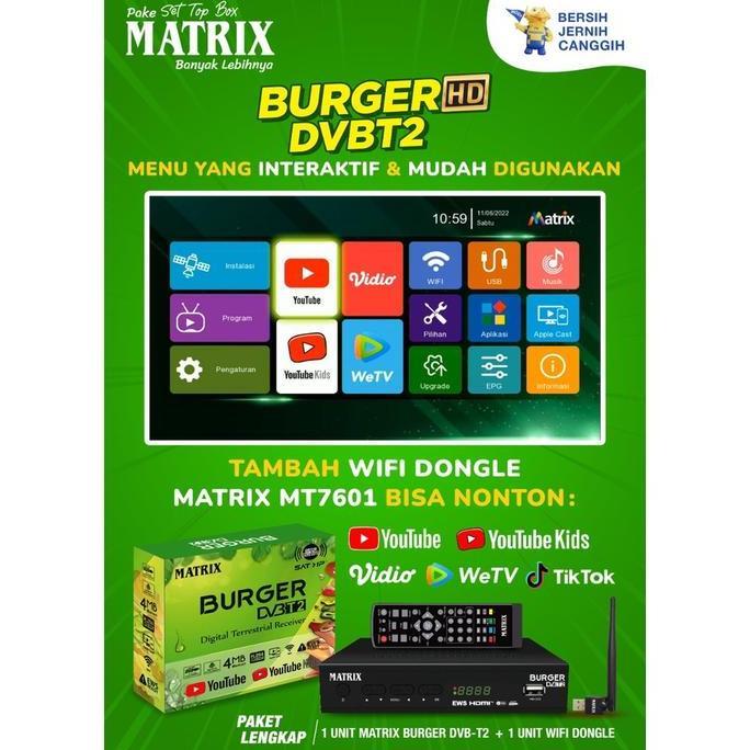 Set Top Box DVB T2 Matrix Burger