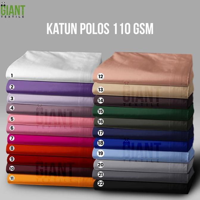 Kain Sprei/Bedcover Katun Disperse Polos Meteran Lebar 240 CM