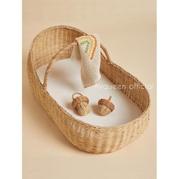 Keranjang Bayi Box Bayi Estetik Box Bayi Rotan Kasur Bayi