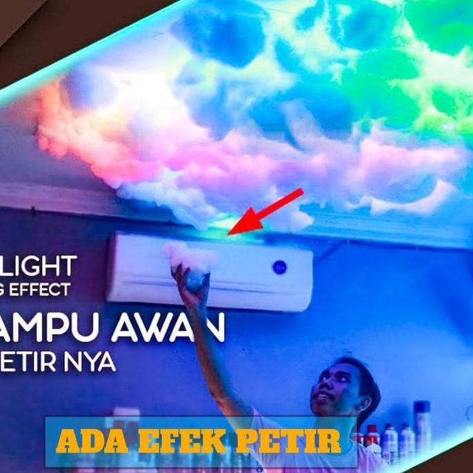 Lampu awan efek petir,lampu kamar awan 50x50Cm,lampu dekorasi kamar ae PS