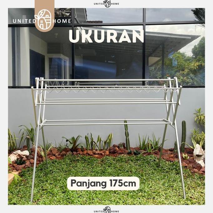 COD Jemuran Baju Aluminium Palang 9 / Drying Rak / Jemuran Baju Lipat