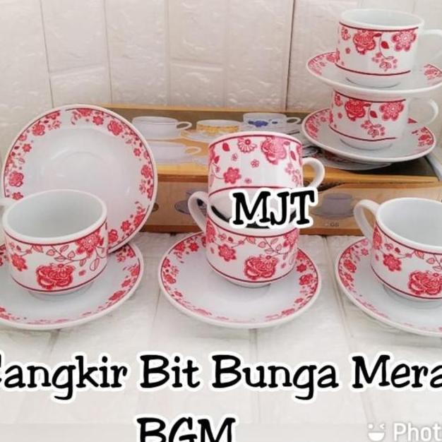 Cangkir Set Bit Ceramic Motif Cangkir Kopi Cangkir Teh Gelas Kopi Teh