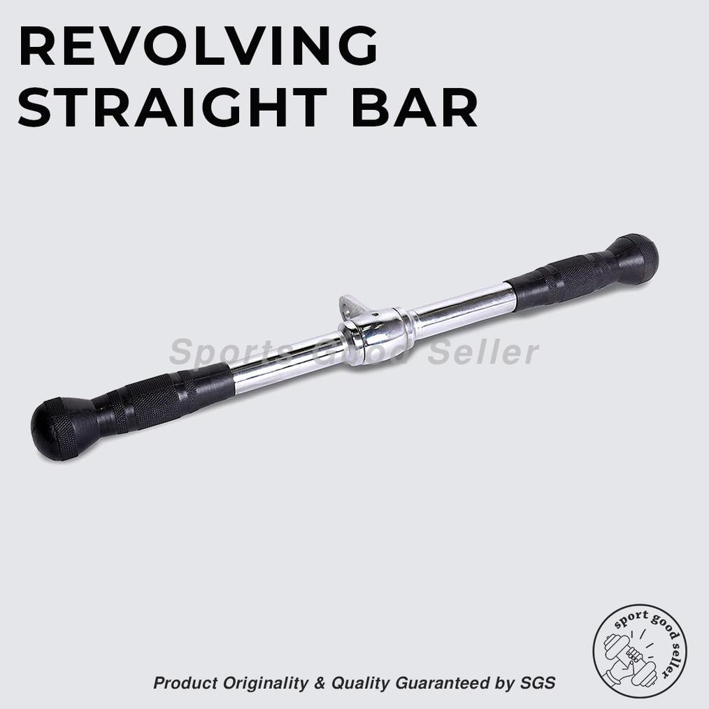 STRAIGHT BAR Katrol Olahraga Gym Fitness Pulley Cable Set Perlengkapan olahraga