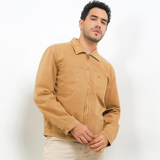 Promo Hush Puppies Jaket Denim Pria 90S Connote Khaki COD