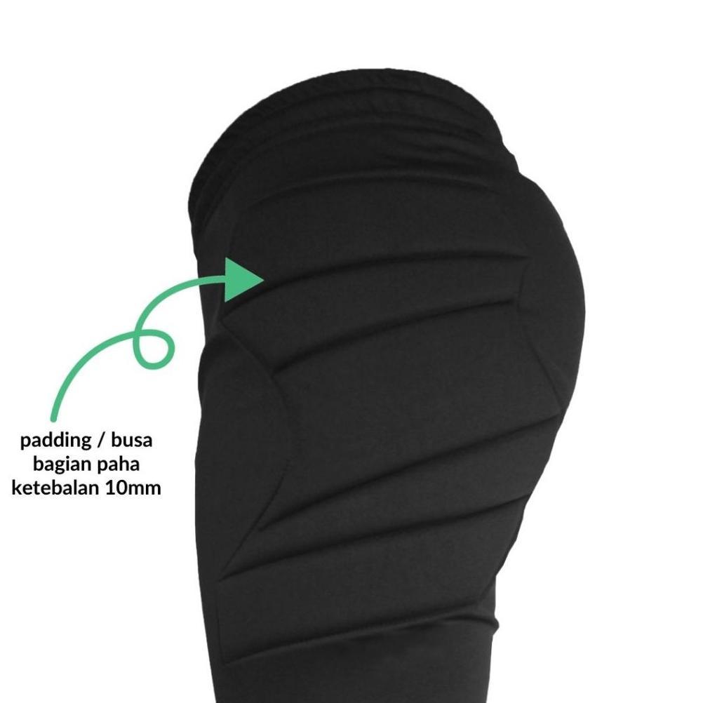Golie legging bodyshield singlepadd panjang bahan elastis strech untuk kiper Perlengkapan olahraga