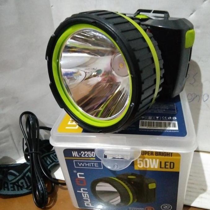 TERMURAH - Senter Kepala Push On HL-2250 50Watt Led