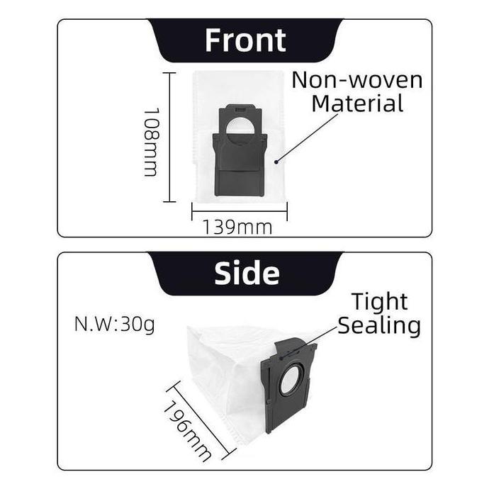 Robot Vacuum Dreame X30 Ultra/X40 Ultra Dustbag/ Kantung Debu Pengganti