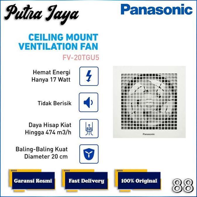 Panasonic Exhaust Fan Ceiling Plafon FV 20TGU / 20TGU / FV20TGU