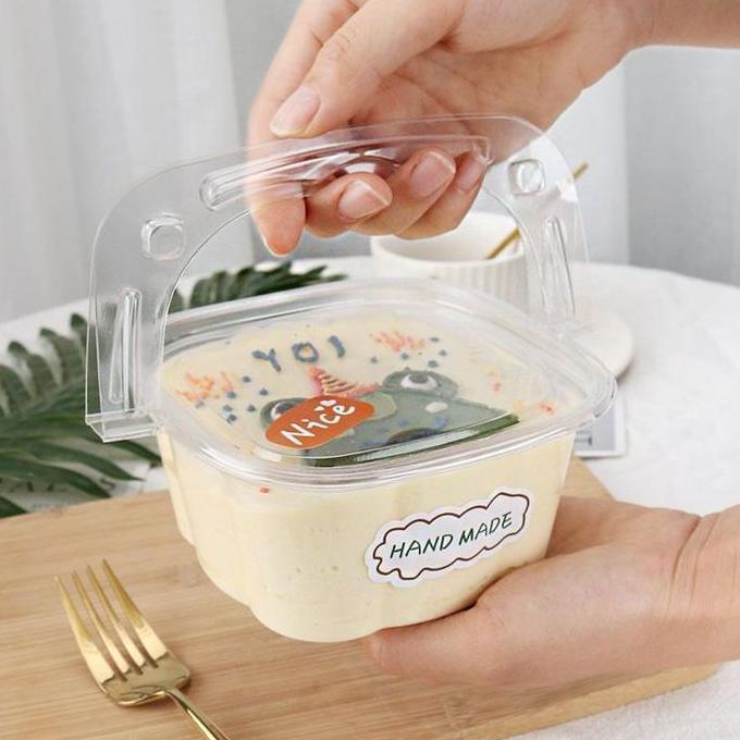 Box Cup Mika / Box Mika Dessert Tiramisu / Mika Cup Salad With Handle