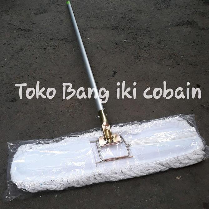 Alat Pel Lantai 60Cm Kain Pel Lantai Lobby 60Cm Gagang Alumunium Lembut Besi Cleaning