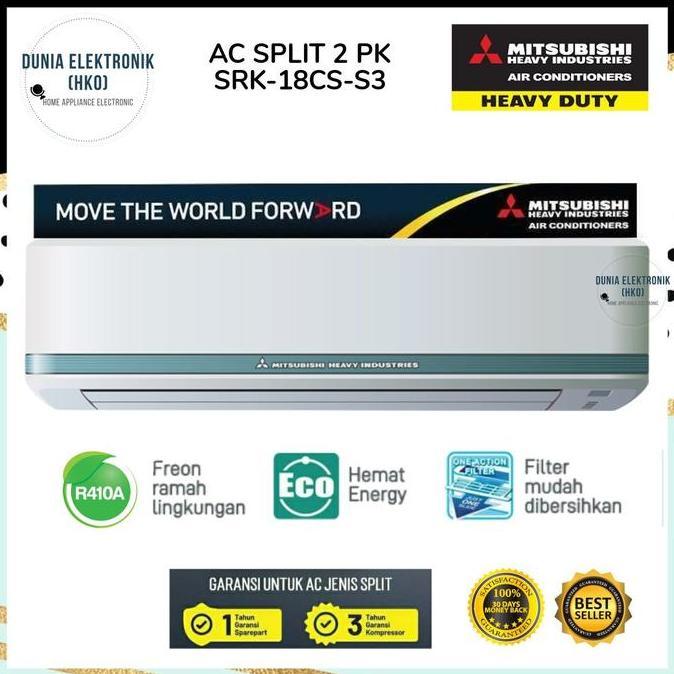 AC MITSUBISHI SRK18CS-S3 2 PK HEAVY INDUSTRIES mitsubishi srk18cs R410