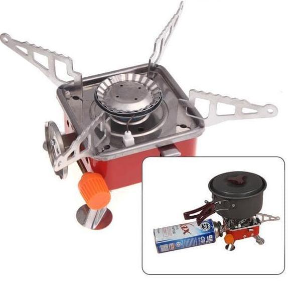 Kompor Camping Portable Mini Bentuk Kotak Camping Stove Gas Gunung Kecil