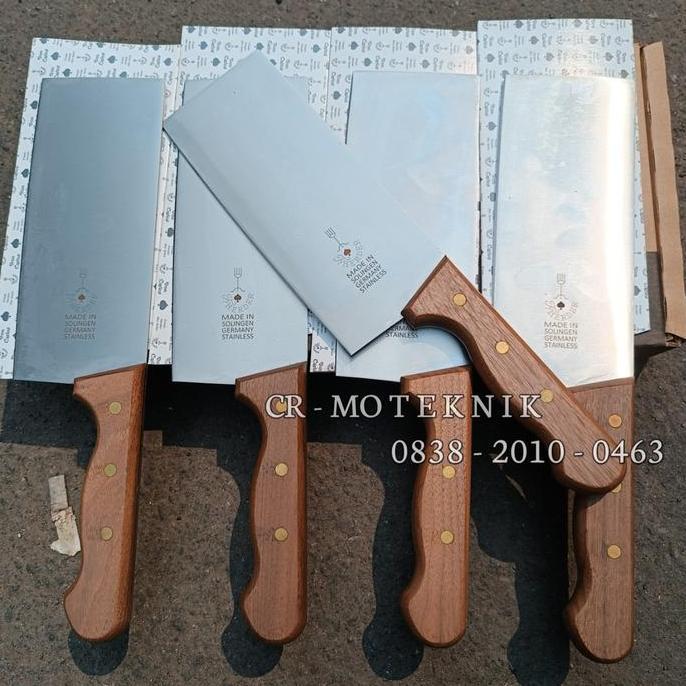 Pisau Cap Garpu Bilah 18.5 Cm Chinese Chopper 0344 Original Made In Solingen Germany Stainless Kayu