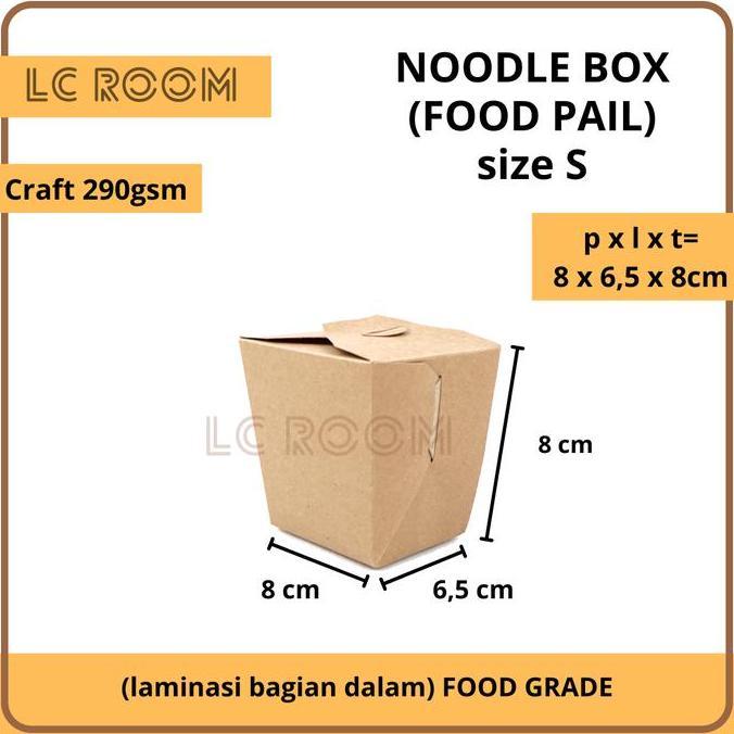 PAPER RICE BOX FOOD PAIL NOODLE BOX PAPER LUNCH BOX KRAFT KOTAK MIE