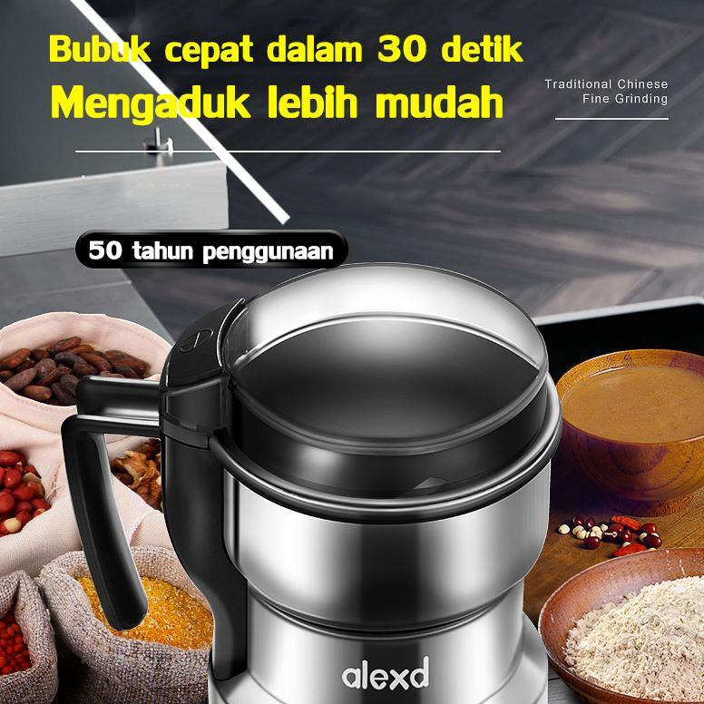 Batu bata bisa pecah Alexd Mesin bubuk tepung Penggiling kopi 400g Grinder Herbal Biji Kacang Obat M