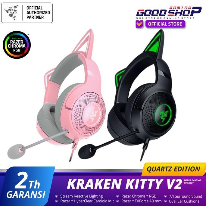 Razer Kraken Kitty V2 Wired RGB Kitty Ears Gaming Headset