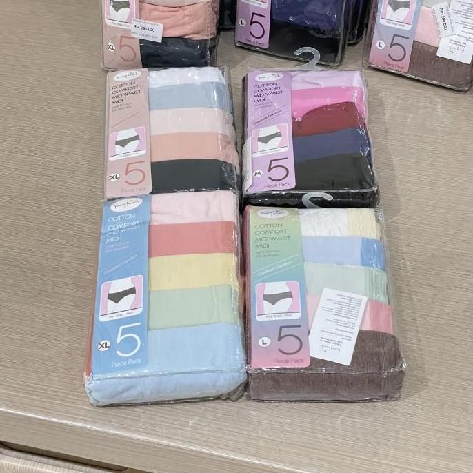 Promo Young Hearts Panty Pack isi 5pcs Constant Comfort Celana Dalam COD