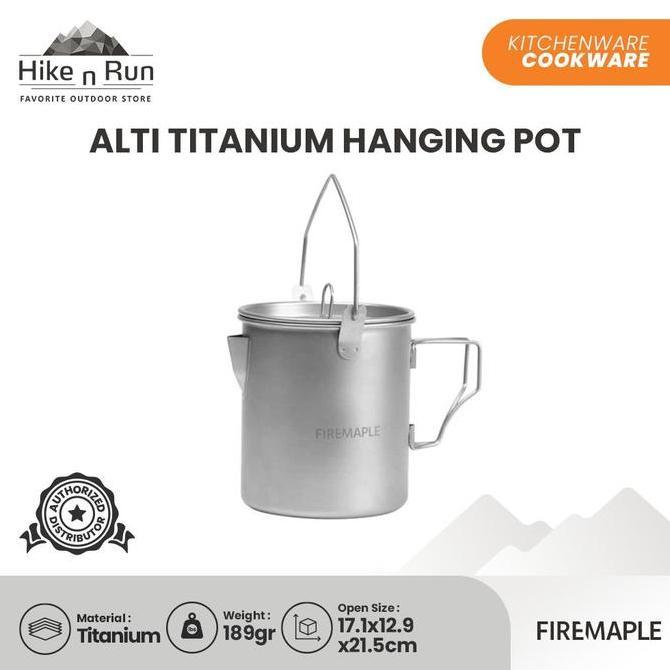 Panci Camping Gantung Firemaple Alti 900Ml Titanium Hanging Pot