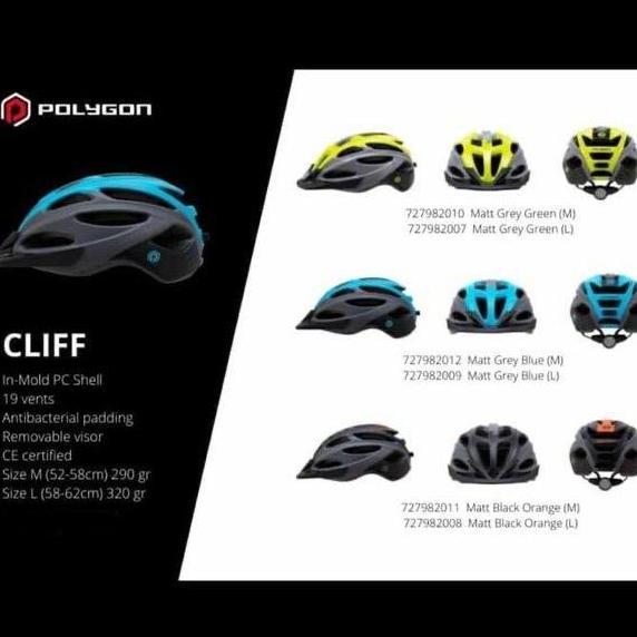 Promo Helm Sepeda Gunung MTB Polygon Cliff COD