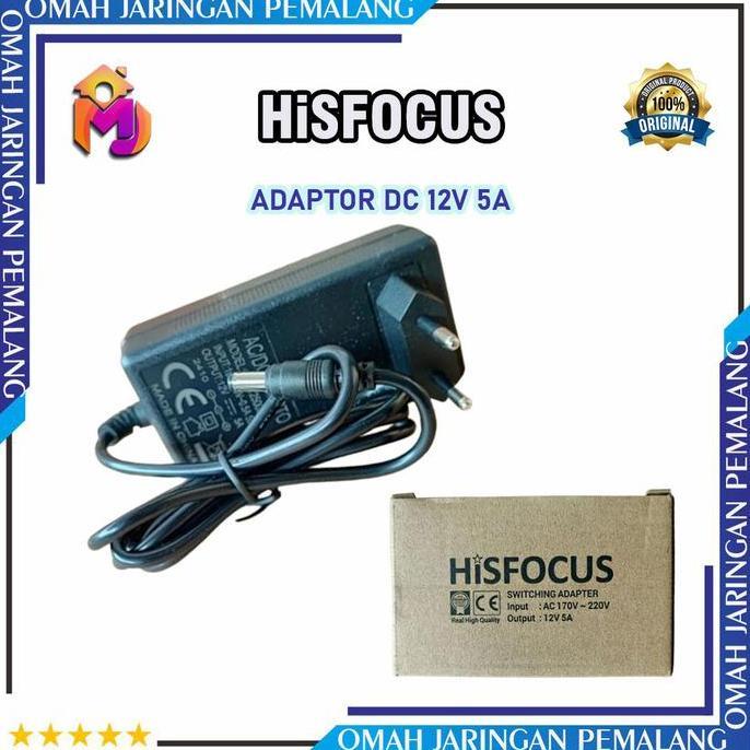 ADAPTOR 12V 5A UNTUK OLT MERK HISFOCUS /ADAPTOR OLT