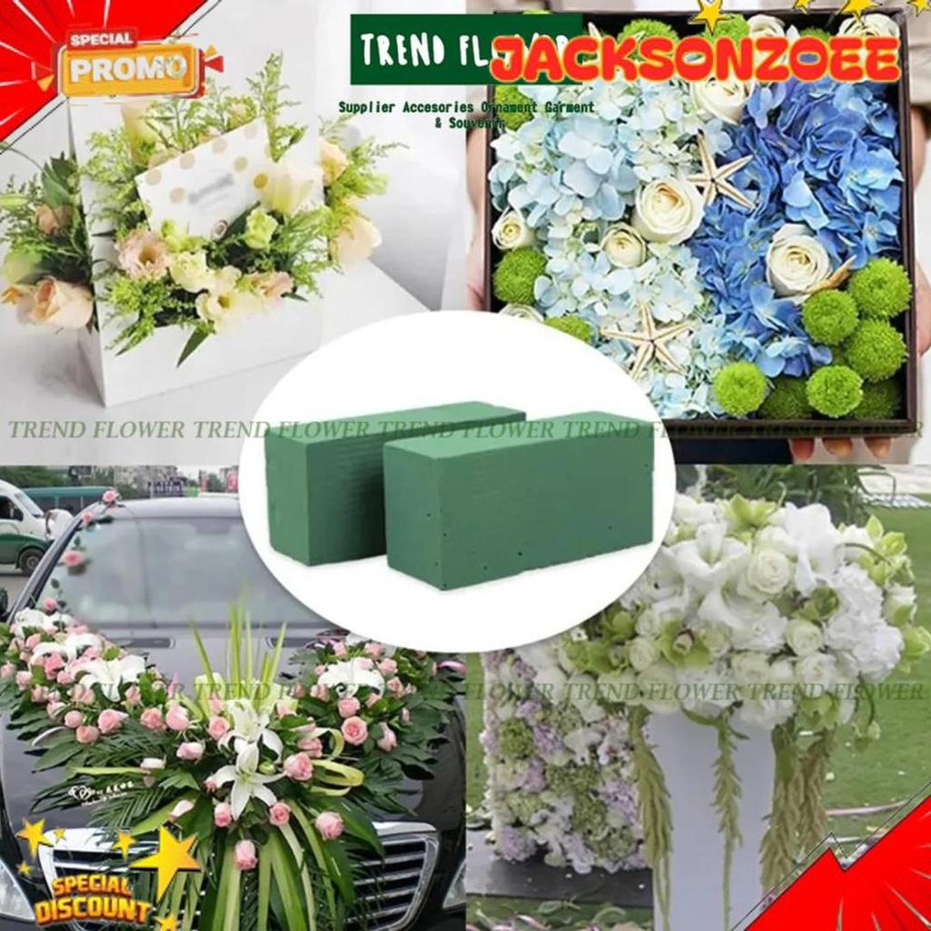 GROSIR FLORAL FOAM BASAH Gabus Kering Penyangga Tusukan Bunga Dekorasi Hiasan Buket Florist