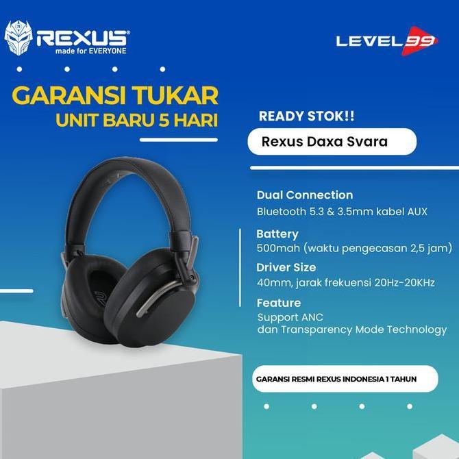 Rexus Headset Wireless Daxa Svara