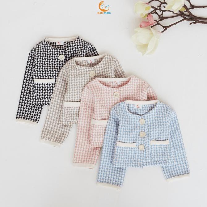 Promo Halomam - Zora Blazer (Blazer Anak/Bayi Perempuan 1 - 6 tahun/Tweed Blazer) COD