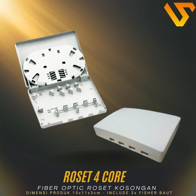Roset Fiber Optic 4 Core kosongan|Roset FO 4 Core