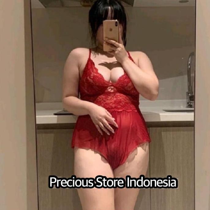 Promo Lingerie Seksi Teddies Bodysuit XL Bigsize Sexy Reiko Open Crotch COD