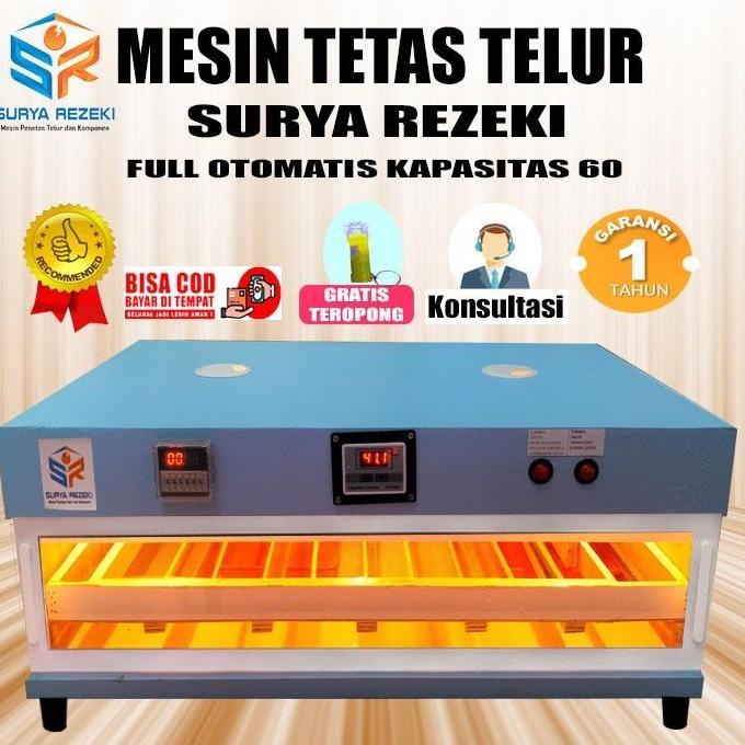 MESIN TETAS TELUR FULL OTOMATIS KAPASITAS 60 TELUR MESIN PENETAS TELUR ORIGINAL DAN TERPERCAYA