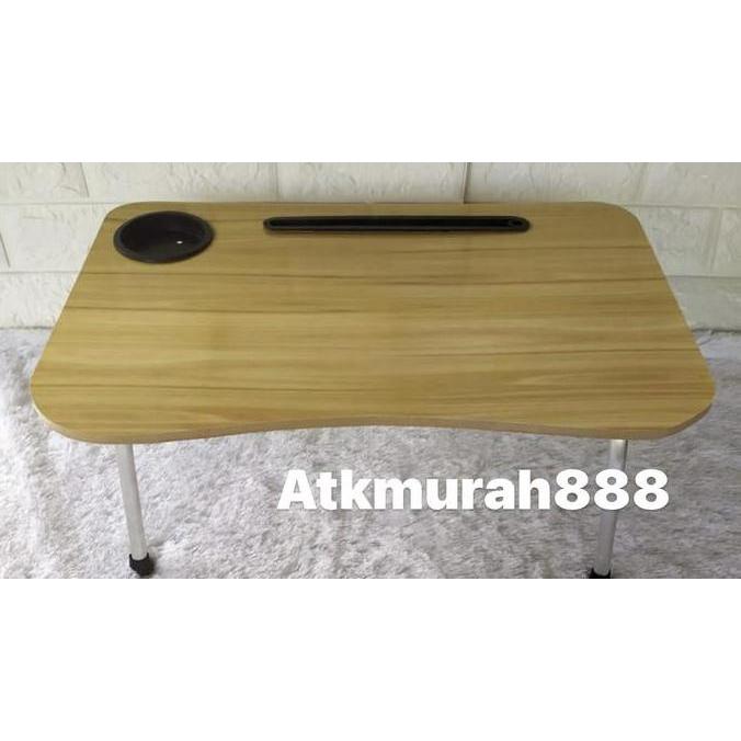 meja belajar lipat kayu / Meja Laptop Portable
