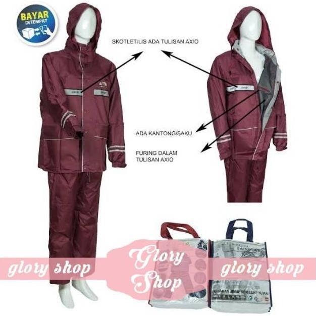 NEW ORIGINAL 100% JAS HUJAN AXIO 882 SETELAN JAKET CELANA. JAS HUJAN KUALITAS TERBAIK. BEST QUALITY 