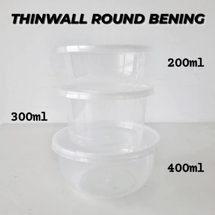 THINWALL ROUND 200ml / MANGKOK PLASTIK 300ml / THINWALL BOWL 400ml