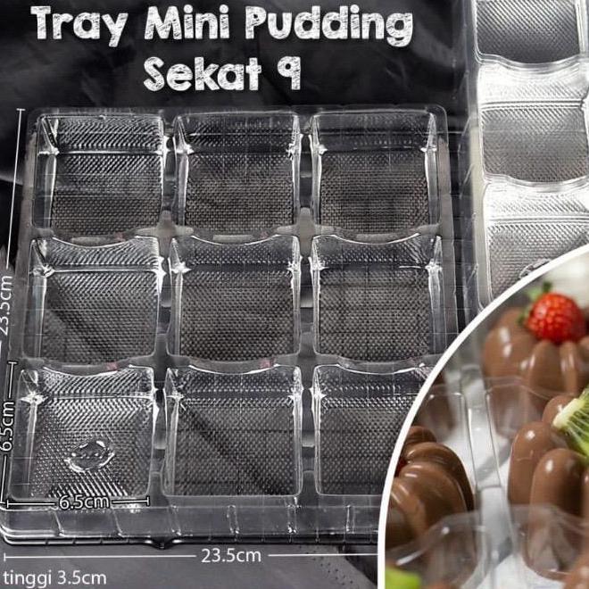 Kotak Box Mika Sekat 9 Pudding Mini Cookies Cake Dus Packaging